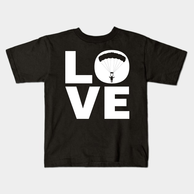 Love Skydiving Gift For Skydivers Kids T-Shirt by OceanRadar